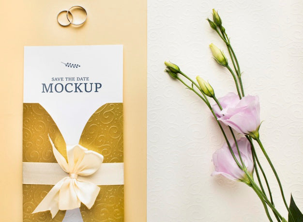 Free Beautiful Wedding Concept Mock-Up Psd