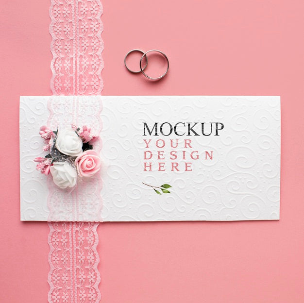 Free Beautiful Wedding Concept Mock-Up Psd