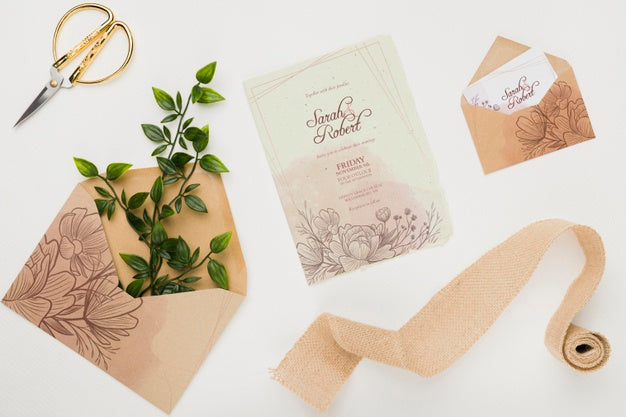 Free Beautiful Wedding Concept Mock-Up Psd