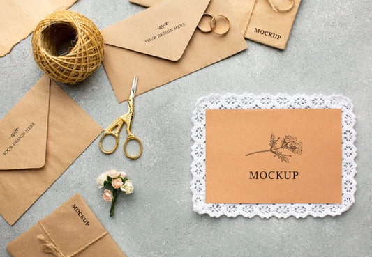 Free Beautiful Wedding Concept Mock-Up Psd