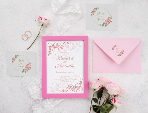 Free Beautiful Wedding Concept Mock-Up Psd