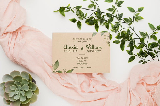 Free Beautiful Wedding Concept Mock-Up Psd