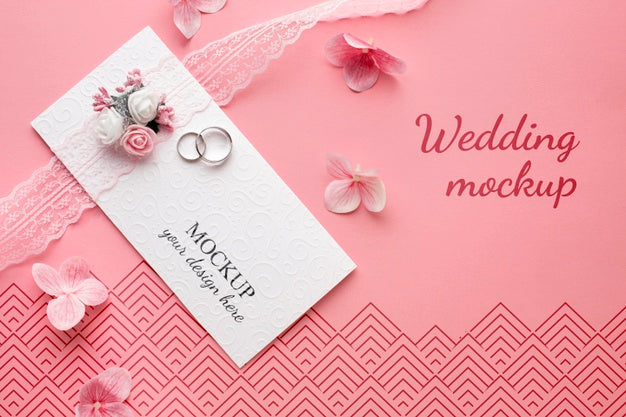 Free Beautiful Wedding Concept Mock-Up Psd