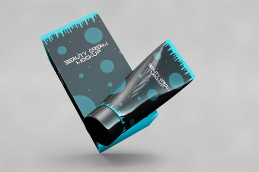 Free Beauty Product Mockup With Box And Tube Psd