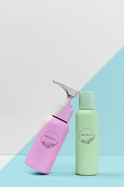 Free Beauty Products Bottles Mock-Up Psd