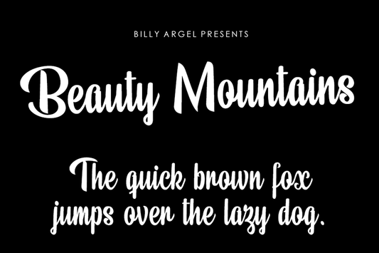 Free Beauty Mountains Handwriting Font