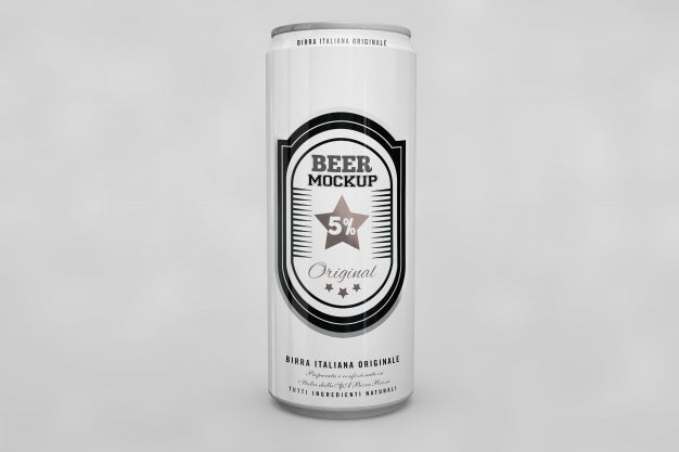 Free Beer Can Mock Up Psd