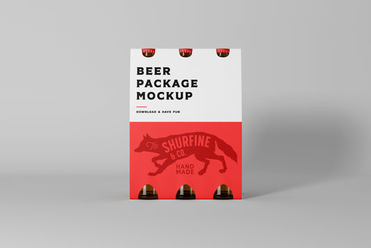 Free Beer Package Mockup