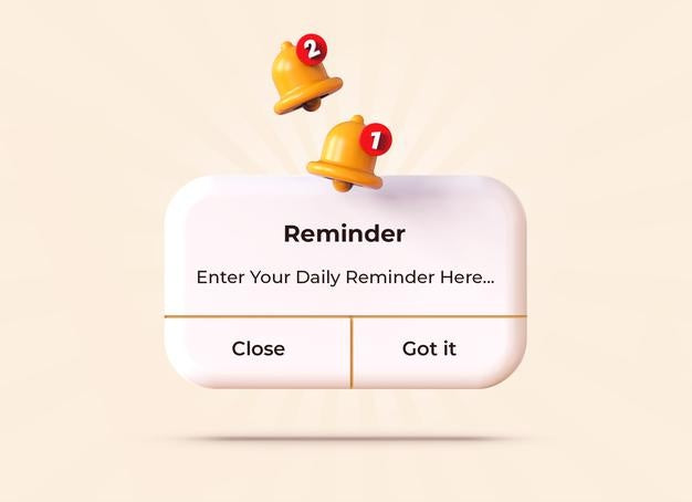 Free Beige Reminder In 3D Design Mockup Template Psd – CreativeBooster