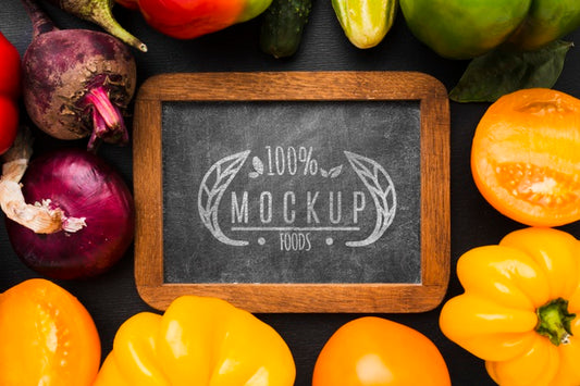 Free Bell Peppers And Other Veggies Locally Grown Veggies Mock-Up Psd