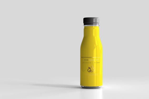 Free Beverage Bottle Mockup Psd