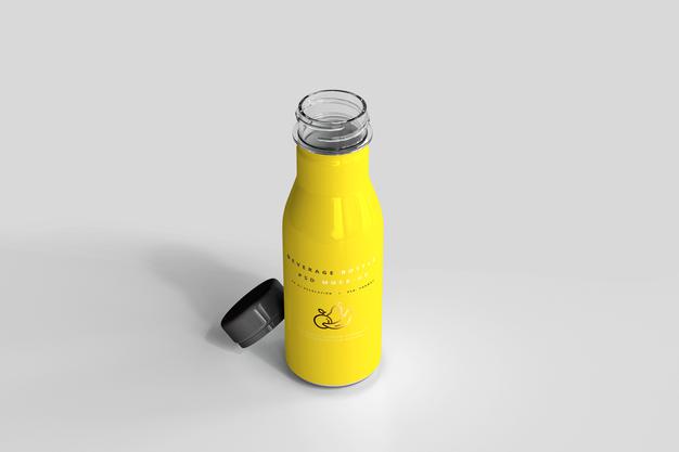 Free Beverage Bottle Mockup Psd