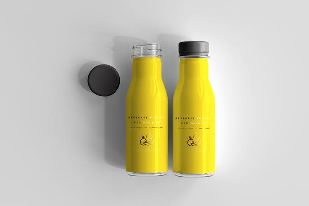 Free Beverage Bottle Mockup Psd