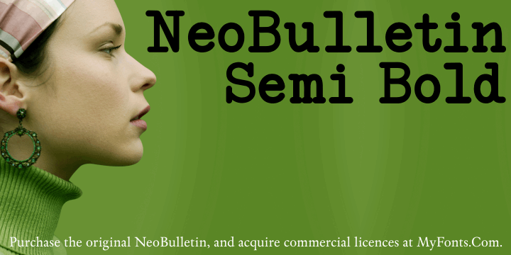 Free NeoBulletin Semi Bold Font