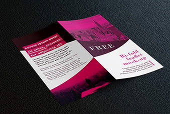 Free Bi Fold Dl Leaflet Mockup – CreativeBooster