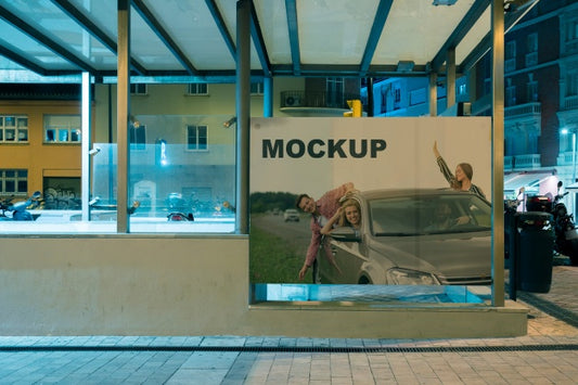 Free Billboard Mockup At Subway Station Psd
