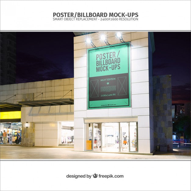 Free Billboard Mockup On A Building Psd