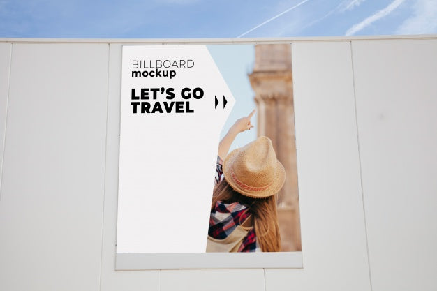 Free Billboard Mockup On Wall Psd