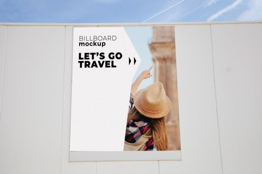 Free Billboard Mockup On Wall Psd