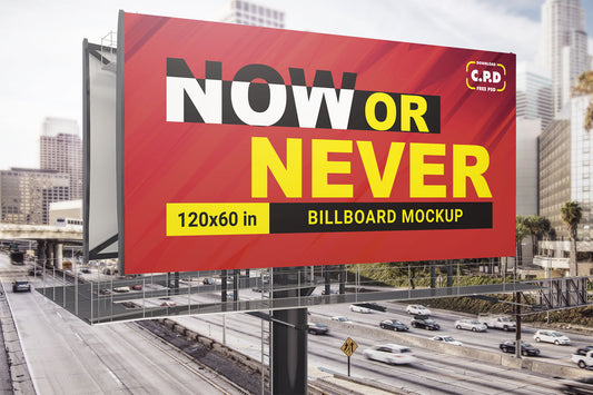 Free Billboard Mockup Psd 120×60
