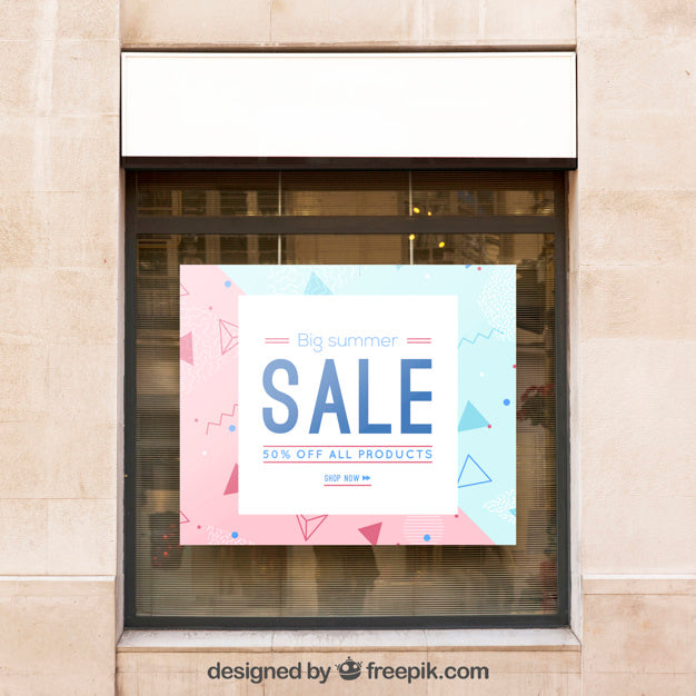 Free Billboard Mockup With Sale Concept Psd