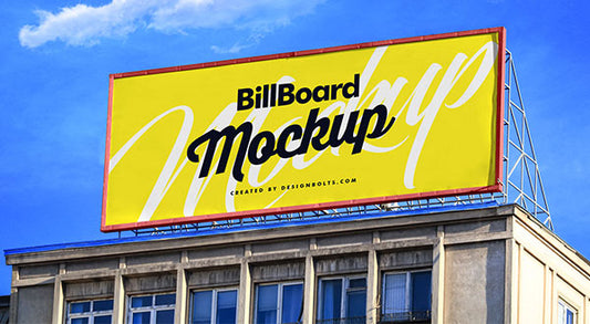 Free Billboard On Building Mockup Psd