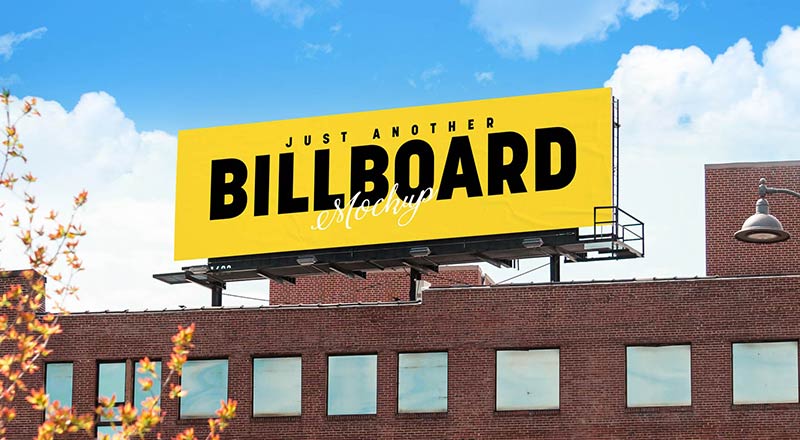 Free Billboard On Building Mockup Psd