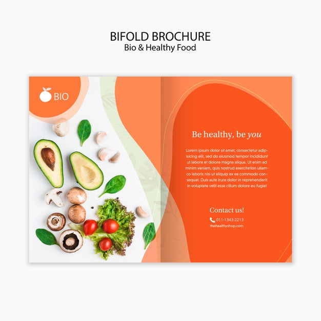 Free Bio & Healthy Food Concept Bidolf Brochure Psd