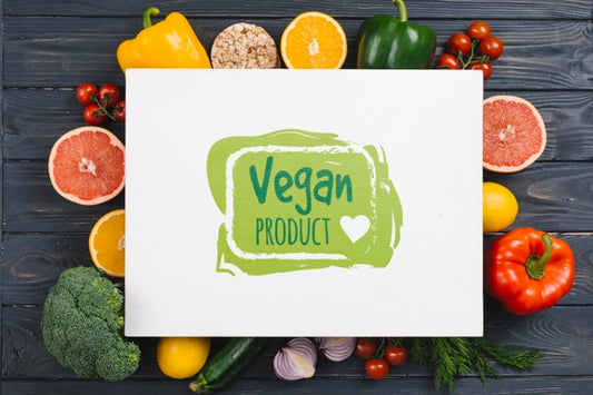Free Bio Products Vegan Food Mock-Up Psd