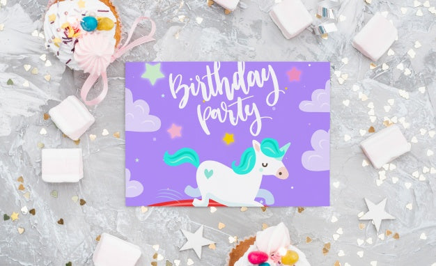 Free Birthday Card Mockup Psd