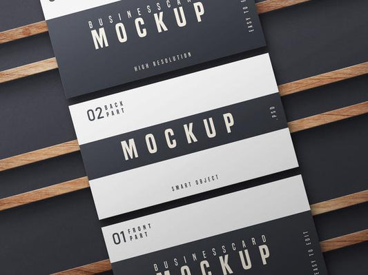 Free Black And White Business Card Mockup Design Psd