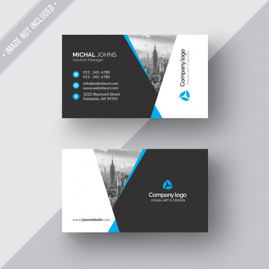 Free Black And White Business Card Psd