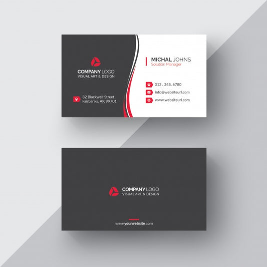 Free Black And White Business Card Psd