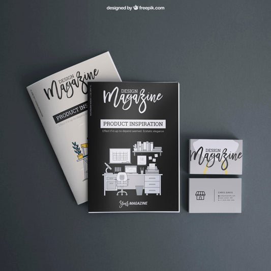 Free Black And White Cover Mockup Psd