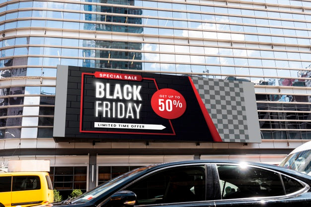 Free Black Friday Billboard Mock-Up Psd