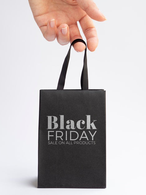 Free Black Friday Concept Bag Mock-Up Psd