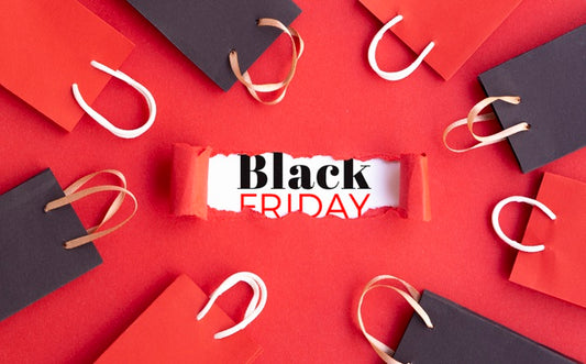 Free Black Friday Concept On Red Background Psd