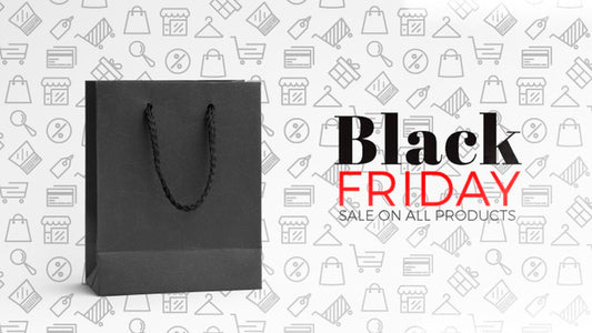 Free Black Friday Concept With Plain Background Psd