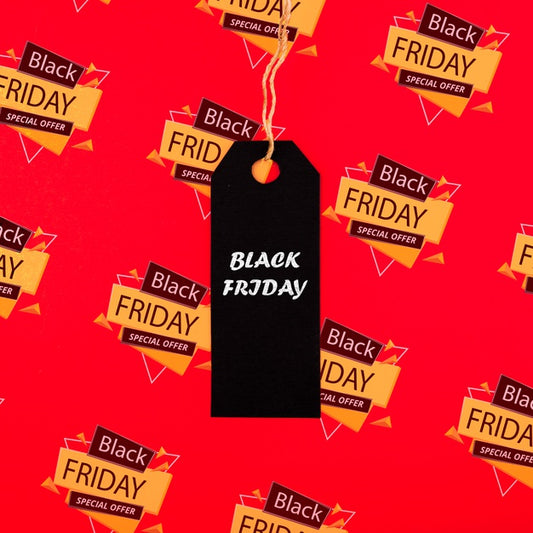 Free Black Friday Concept With Price Tag Psd