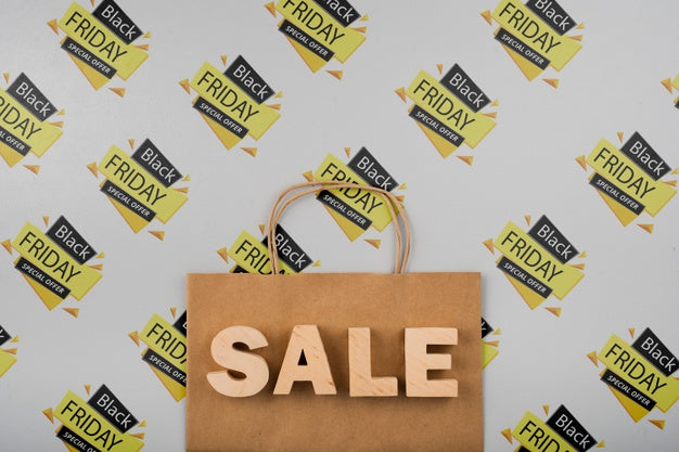 Free Black Friday Concept With Shopping Bag Psd