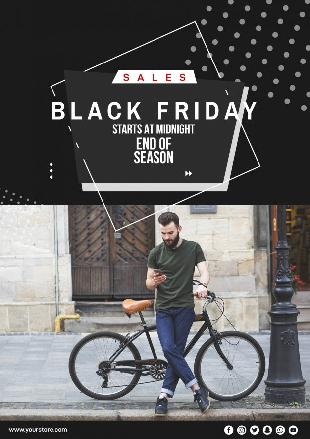 Free Black Friday Cover Mockup With Image Psd