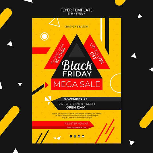 Free Black Friday Flyer Template Mock-Up Psd
