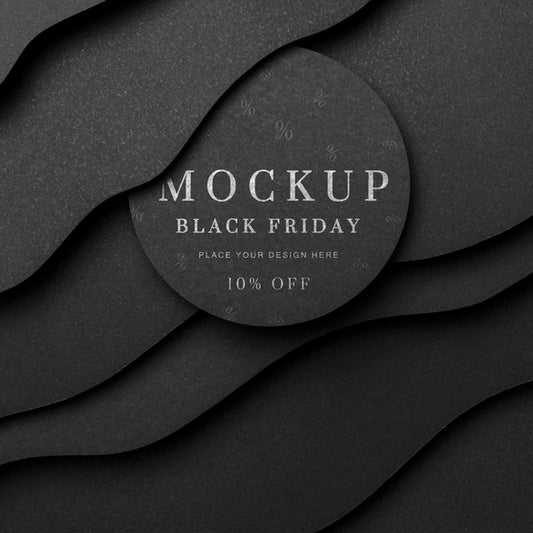 Free Black Friday Mock-Up Curvy Background Psd