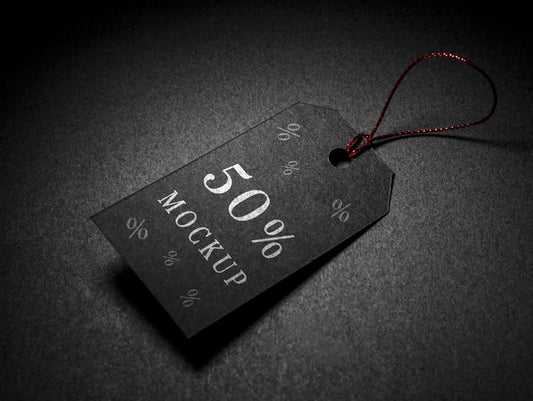 Free Black Friday Mock-Up Discount Price Tag Psd