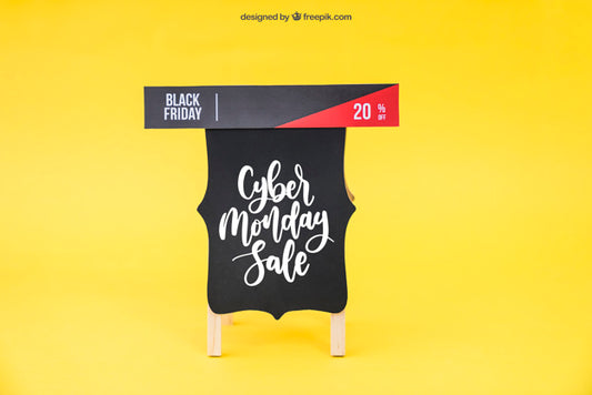 Free Black Friday Mockup With Banner Psd