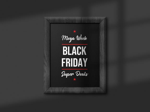 Free Black Friday Sales Chalkboard Mockup Psd