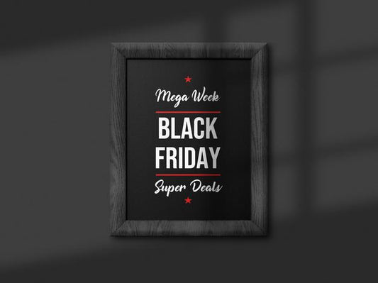 Free Black Friday Sales Chalkboard Mockup Psd