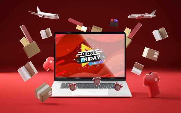 Free Black Friday Tech Sale Red Background Psd