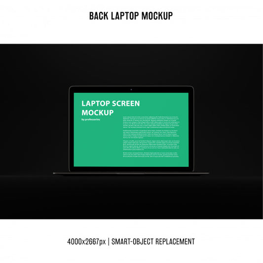 Free Black Laptop Mockup Psd