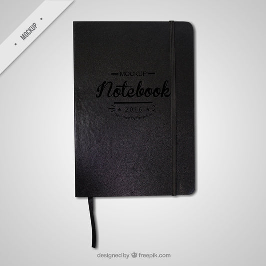 Free Black Notebook Mockup Psd